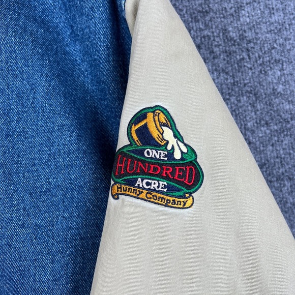 VTG Disney Winnie The Pooh Denim Varsity Jacket Mens L XXXTentacion Cartoon 90s - Picture 6 of 9